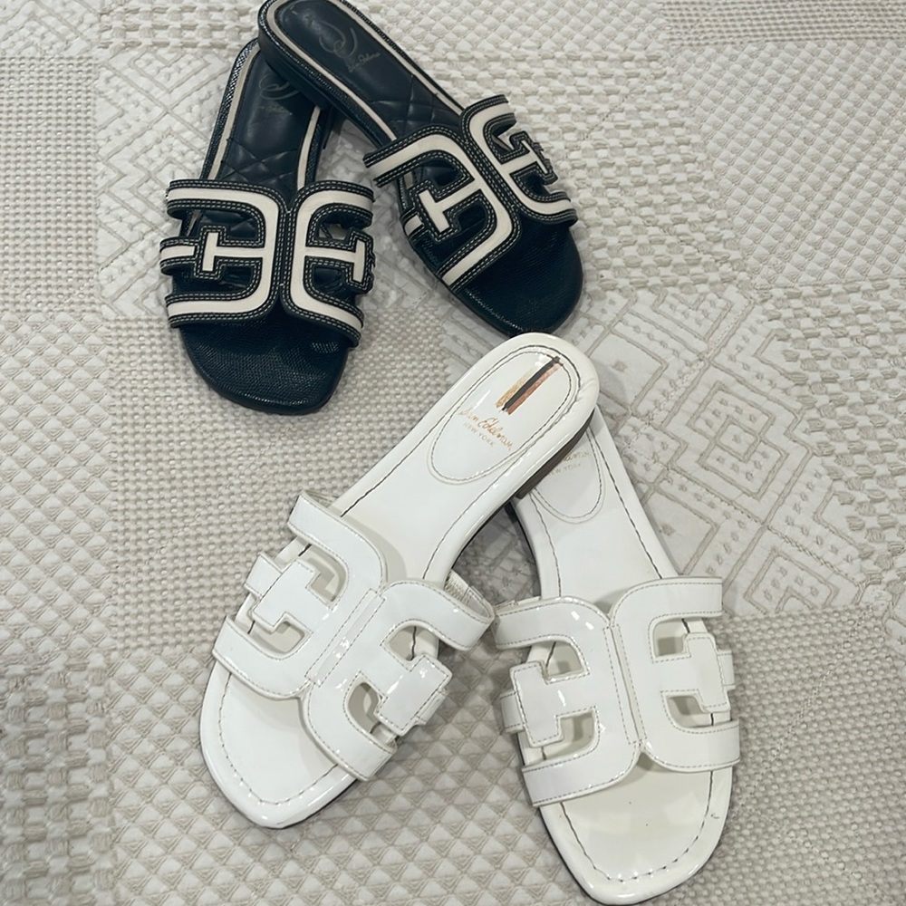 Sam edelman sandals black and whithe
